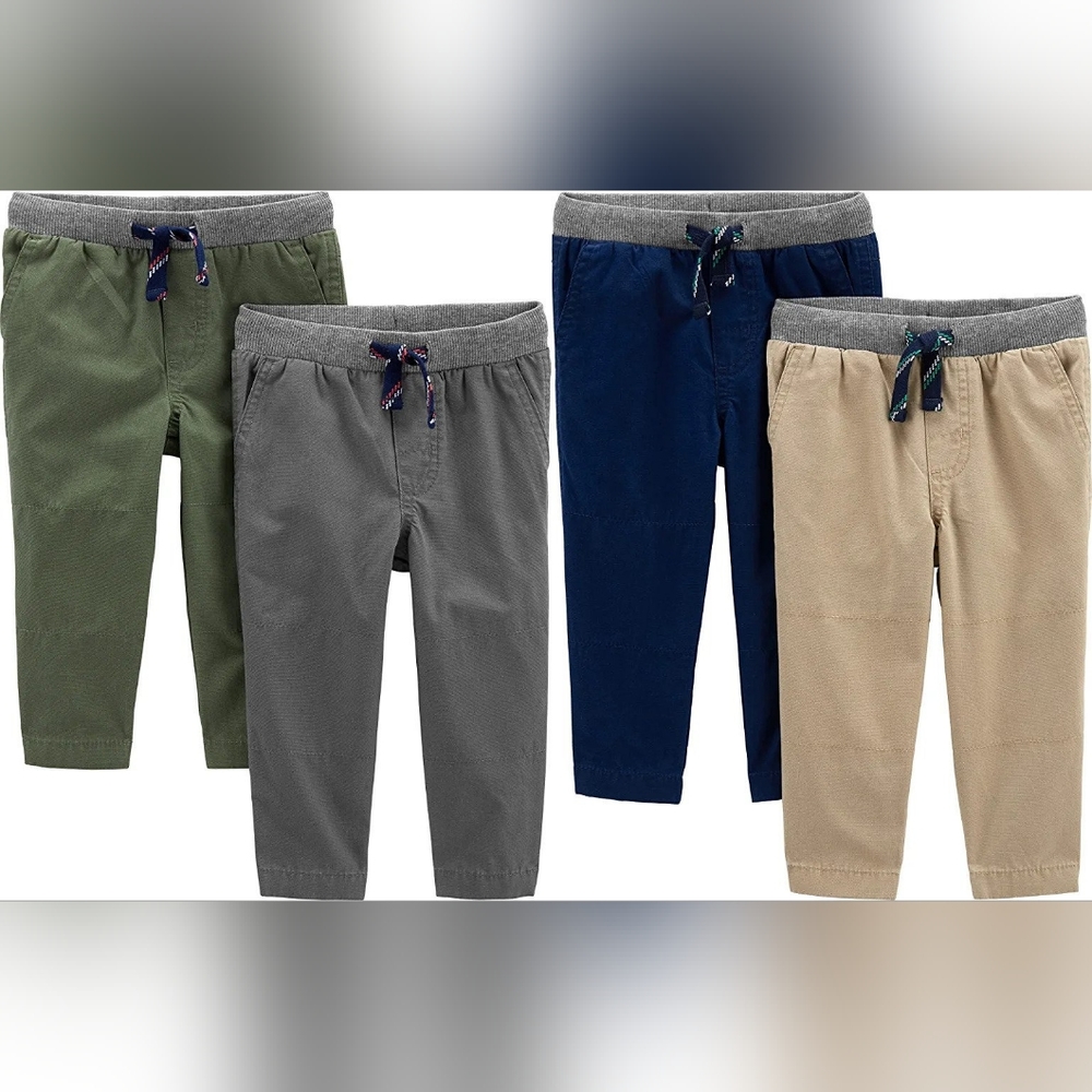 COPY - Bundle- 4 Carters 5T pants Green Grey Khaki Blue Baby Boy Toddler Long